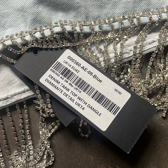 Momokrom Denim Tank Top with Dangle size US 12 - Picture 6 of 9